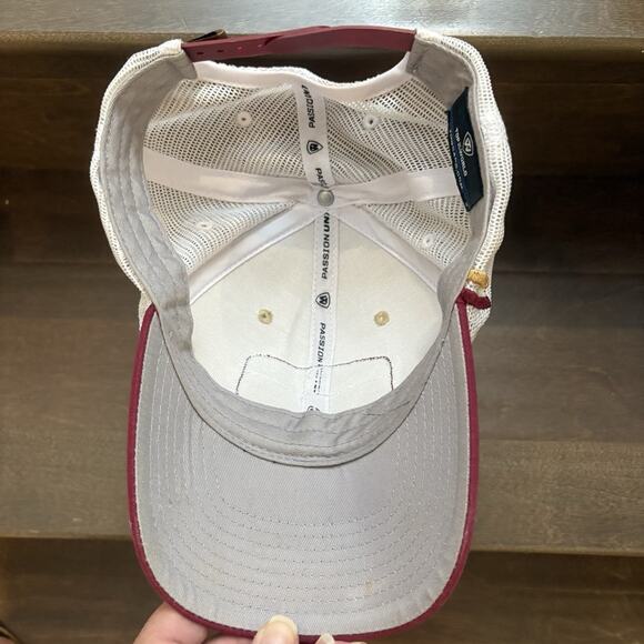 FSU Florida State Seminoles Trucker Hat Cap Gold Red Top Of The World Strapback - Picture 7 of 11